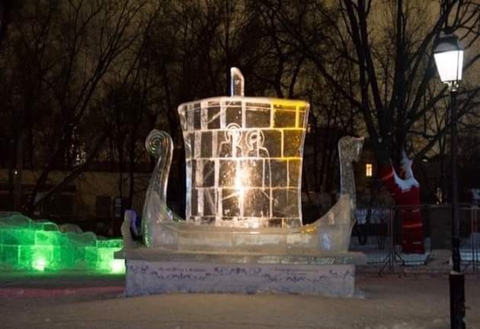 Творческой группой "Арт Блисс" созданы ледяные скульптуры для Ледовый макет-презентация Русского просветительского парка национальной истории, фольклора, сказки и ратного искусства «В кругу семьи».
