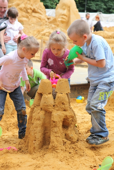 Творческая группа "Арт Блисс" организовала Детский чемпионат по созданию фигур из песка «Мой дом - Москва» в Парке Сокольники 29 июня 2011